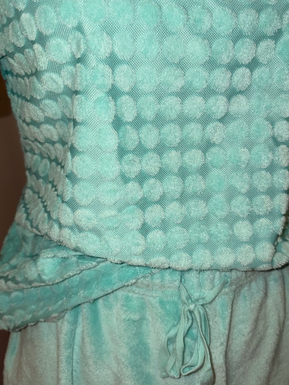 Y2K Jasmine Rose Seafoam Plush Pajama Set — M/M